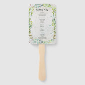 グリーンリー素朴ユーカリ結婚式 プログラム ハンドファン (裏面)