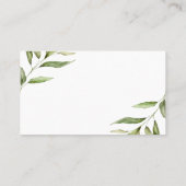 グリーンリー素朴リーフの数キスゲームカード プレイスカード (裏面)