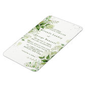 グリーンリー素朴ヴィネヤードホワイト結婚式招待状 マグネット (左側)