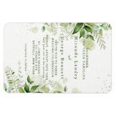 グリーンリー素朴ヴィネヤードホワイト結婚式招待状 マグネット (横)