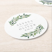 グリーンリー結婚のコースター ラウンドペーパーコースター (アングル)