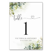 グリーンリー結婚のテーブル番号 テーブルナンバー (正面)