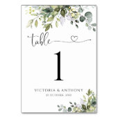 グリーンリー結婚のテーブル番号 テーブルナンバー (正面)