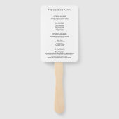 グリーンリー結婚の式典プログラム ハンドファン (裏面)