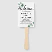 グリーンリー結婚の式典プログラム ハンドファン (正面)