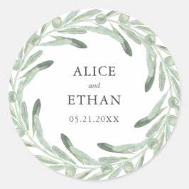 グリーンリー結婚オリーブ ラウンドシール