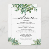 グリーンリー結婚ズの週末の旅程へようこそ エンクロージャーカード (正面/裏面)