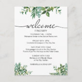 グリーンリー結婚ズの週末の旅程へようこそ エンクロージャーカード (正面)