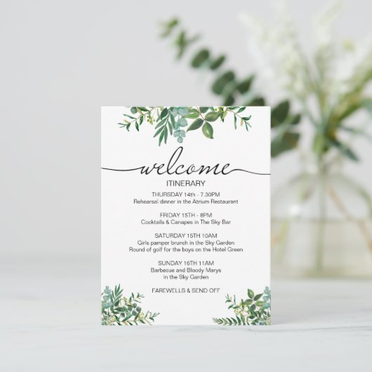 グリーンリー結婚ズの週末の旅程へようこそ エンクロージャーカード (スタンド正面)