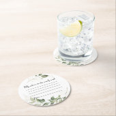 グリーンリー結婚ズアドバイスラウンド紙コースター ラウンドペーパーコースター (インサイチュ)