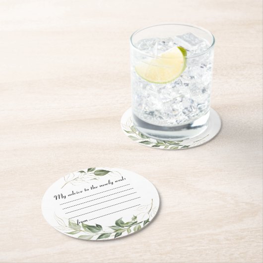 グリーンリー結婚ズアドバイスラウンド紙コースター ラウンドペーパーコースター (インサイチュ)