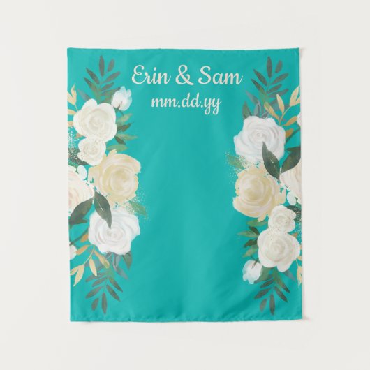 グリーンリー結婚ズ写真ブース背景春ボホ タペストリー (正面)