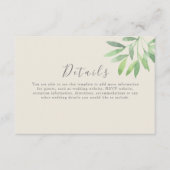 グリーンリー結婚ズ詳細カード エンクロージャーカード (正面)