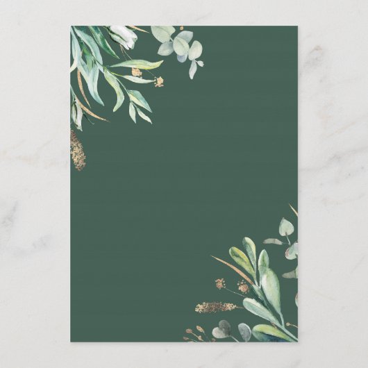 グリーンリー結婚ズ・インフォメーションゲスト エンクロージャーカード (裏面)