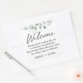 グリーンリー結婚ズ・ウェルカムバッグカスタムステッカー スクエアシール (封筒)