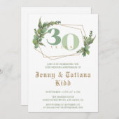 グリーンリー結婚フレーム30周年記念招待状 招待状 (正面/裏面)