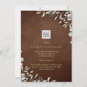 グリーンリー結婚ブラウン秋冬 招待状 (裏面)