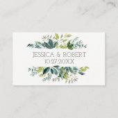 グリーンリー結婚ブーケの詳細カード エンクロージャーカード (裏面)