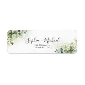 グリーンリー結婚差出人住所ラベル ラベル (正面)