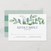 グリーンリー結婚式の出欠確認カード 出欠カード (正面/裏面)