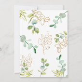 グリーンリー結婚式招待状ユーカリプタス 招待状 (裏面)