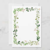 グリーンリー結婚式招待状 招待状 (裏面)