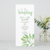 グリーンリー結婚式 プログラム (スタンド正面)