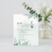 グリーンリー結婚金ゴールドのユーカリRSVP QRコード (スタンド正面)