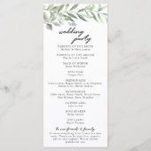 グリーンリー葉結婚式 プログラム (裏面)