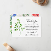 グリーンリー葬儀悔やみや弔慰サンキュー ノートカード (正面/裏面インサイチュ)