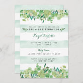 グリーンリー誕生日招待状 招待状 (正面/裏面)