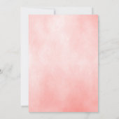 グリーンリー赤面ピンクローズ金ゴールドエレガントベビーシャワー 招待状 (裏面)