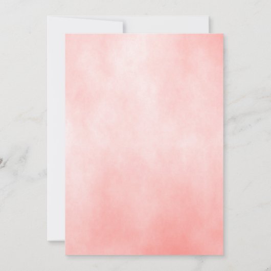 グリーンリー赤面ピンクローズ金ゴールドエレガントベビーシャワー 招待状 (裏面)