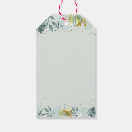 グリーンリー金ゴールドサファリアニマル誕生日 ギフトタグ (裏面)