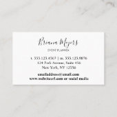 グリーンリー金ゴールドパーム離れズトロピカル 名刺 (裏面)