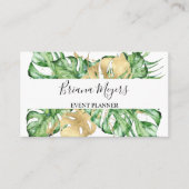 グリーンリー金ゴールドパーム離れズトロピカル 名刺 (正面)