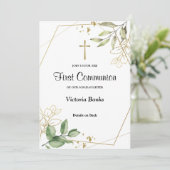 グリーンリー金ゴールドファーストコミューン招待状 招待状 (スタンド正面)