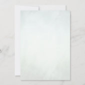 グリーンリー金ゴールドボタニカル葉ブライダルシャワー 招待状 (裏面)