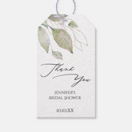 グリーンリー金ゴールド植物学葉サンキュー ギフトタグ