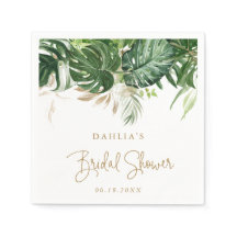 グリーンリー金ゴールド熱帯エレガントブライダルシャワー