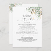 グリーンリー金ゴールド結婚グリッターズ情報ゲスト エンクロージャーカード (正面/裏面)