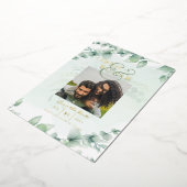 グリーンリー金箔フォトQRコード結婚の日救付き 箔招待状 (回転した状態)