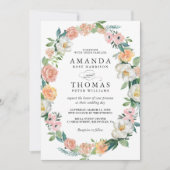 グリーンリー開花ガーデンフローラ結婚リース 招待状 (正面)