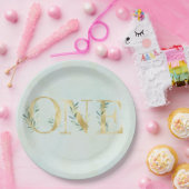 グリーンリー1歳の誕生日パーティープレート! ペーパープレート (パーティー)