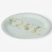 グリーンリー1歳の誕生日パーティープレート! ペーパープレート (アングル)