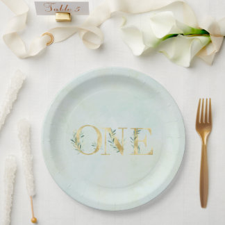 グリーンリー1歳の誕生日パーティープレート!紙Pl ペーパープレート