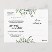 グリーンリー・ガーデ救ン、新しい日付、延期 ポストカード (裏面)