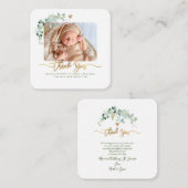 グリーンリー・ドラゴンフライ・シャワーありがとうDIYカラー ノートカード (正面/裏面)