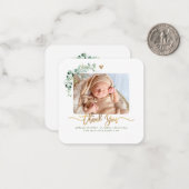 グリーンリー・ドラゴンフライ・シャワーありがとうDIYカラー ノートカード (正面/裏面インサイチュ)