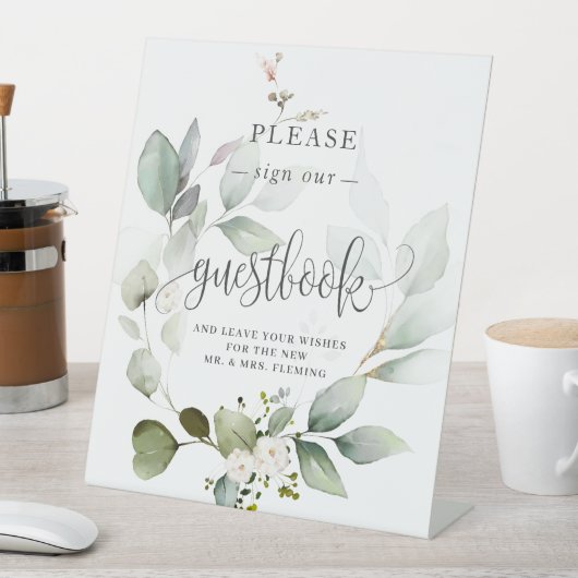 グリーンリー・フィージーサイン・ア・ゲストブックス・ペデスタル・サイン 台座サイン (インサイチュ)